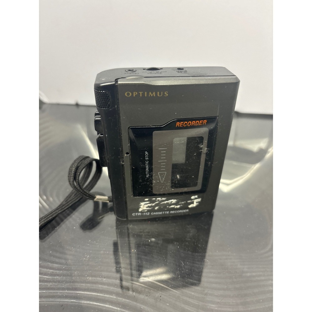 Optimus CTR 112 Cassette Recorder Portable Dictaphone Player t Speaker untested